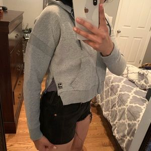 Cropped Nike zip up sweater